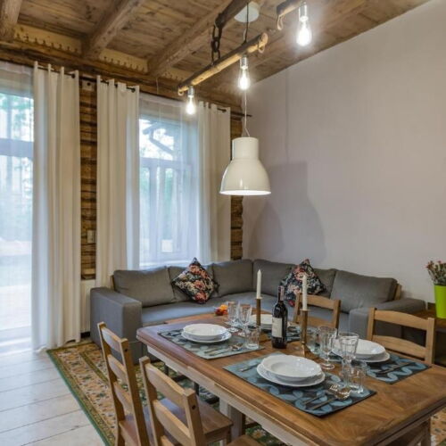 Apartament 7-osobowy na parterze z widokiem na góry z 3 pomieszczeniami sypialnianymi