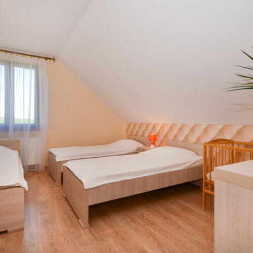 Apartament 5-osobowy z tarasem z widokiem na ogród z 2 pomieszczeniami sypialnianymi (możliwa dostawka)