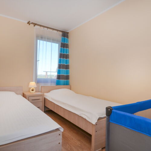 Apartament 4-osobowy tV z płaskim ekranem z tarasem z 2 pomieszczeniami sypialnianymi (możliwa dostawka)