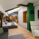 Design 2-Zimmer-Apartment für 3 Personen im Dachgeschoss