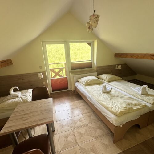 Pokój 3-osobowy z łazienką z widokiem na góry