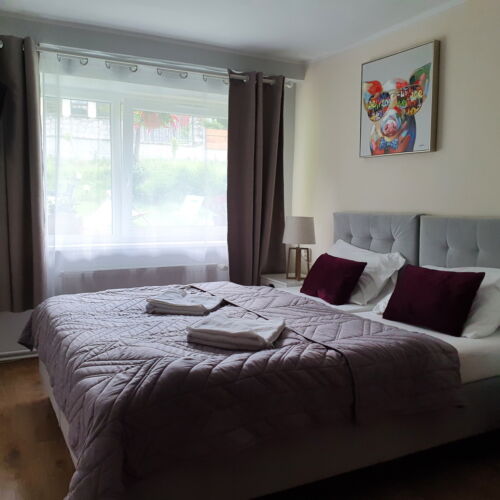 Pokój 2-osobowy na parterze z widokiem na ogród