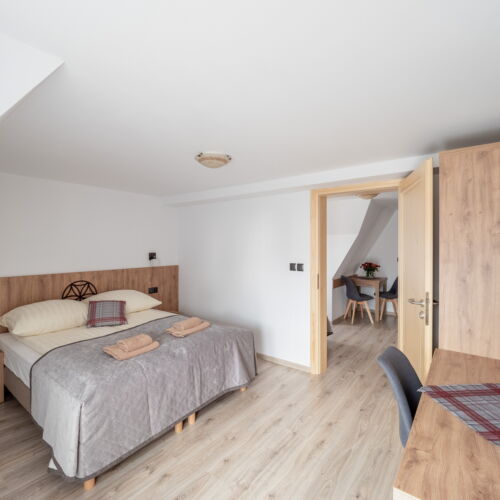 Apartament 3-osobowy z aneksem kuchennym z widokiem na góry z 2 pomieszczeniami sypialnianymi