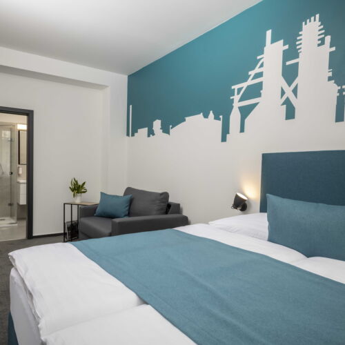Family Double Room with Shower (extra beds available)