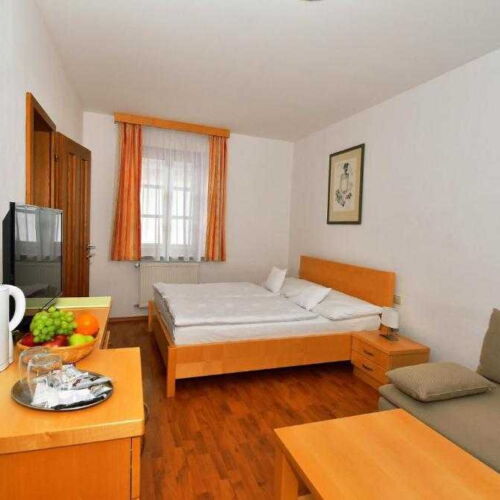 Pokoj se sprchou  s manželskou postelí (s možností přistýlky)