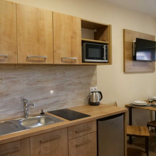 Apartman s balkónem s manželskou postelí s 1 ložnicí s výhledem na hory (s možností přistýlky)