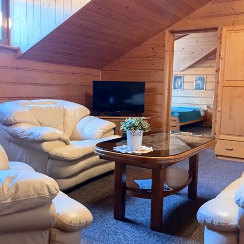 Apartament 5-osobowy z łazienką z widokiem na góry z 2 pomieszczeniami sypialnianymi