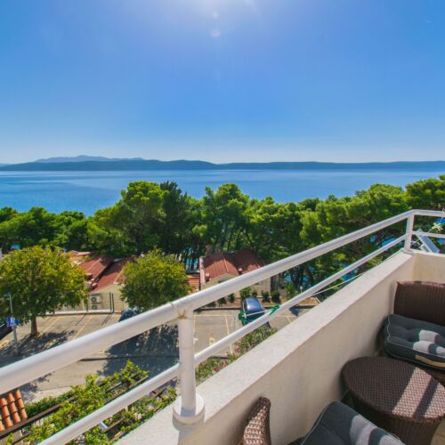 Apartament 2-osobowy z klimatyzacją z widokiem na morze z 1 pomieszczeniem sypialnianym