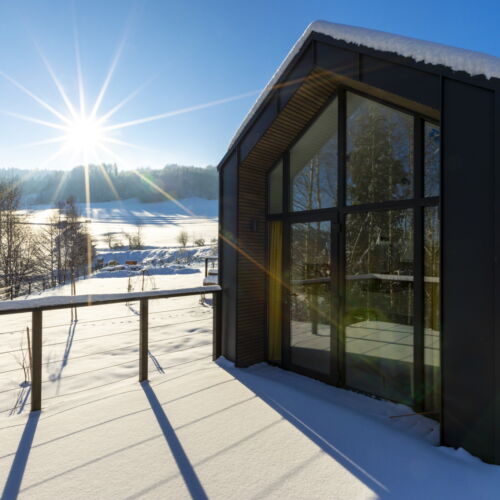 Domek całoroczny 6-osobowy Premium z widokiem na góry