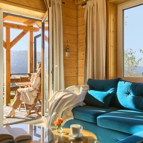 Casă de vacanță familial(ă) cu vedere spre pădure pentru 6 pers. (se inchirieaza doar integral)