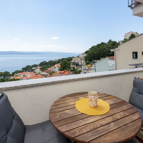 Apartament 4-osobowy z klimatyzacją z widokiem na morze z 2 pomieszczeniami sypialnianymi