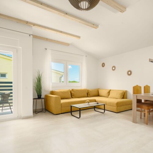 Apartament 4-osobowy z klimatyzacją na piętrze z 2 pomieszczeniami sypialnianymi