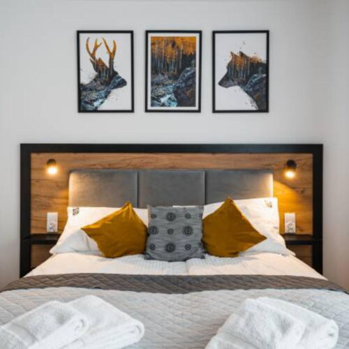 Apartament 3-osobowy z balkonem z aneksem kuchennym z 1 pomieszczeniem sypialnianym