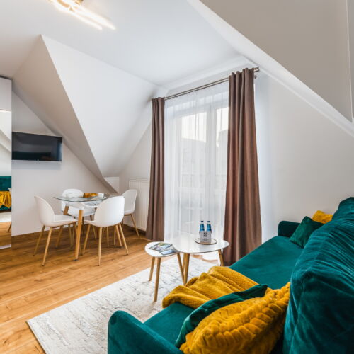 Apartament 4-osobowy z łazienką z aneksem kuchennym z 1 pomieszczeniem sypialnianym