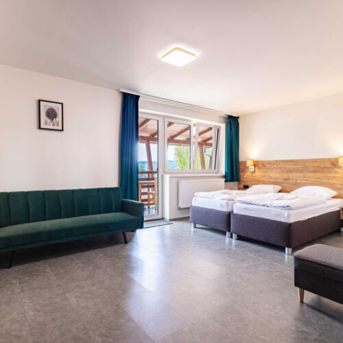 Pokoj se sprchou s terasou pro 2 os. (s možností přistýlky)