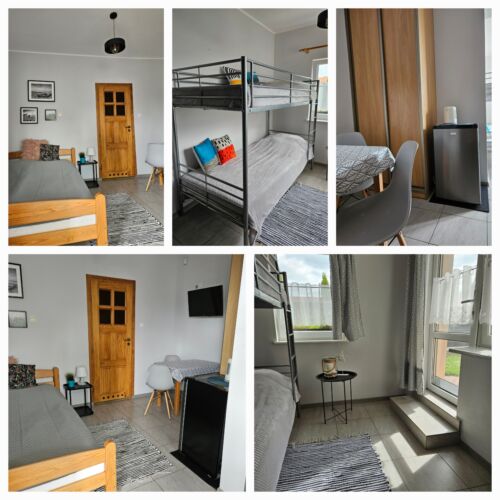 Pokój 4-osobowy z łazienką z dostępem do ogrodu