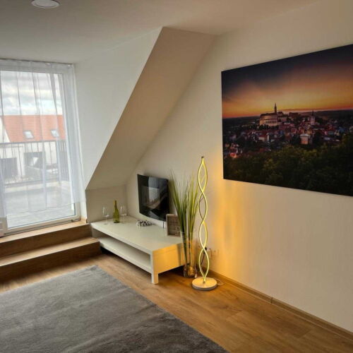 Apartament cu terasă cu bucătărie proprie cu 2 camere pentru 4 pers. (se poate solicita pat suplimentar)