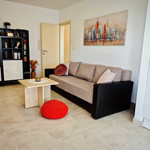 2-Zimmer-Apartment für 4 Personen mit Klimaanlage und Aussicht auf das Meer