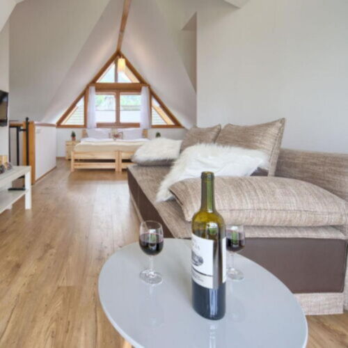 Apartman s vlastní kuchyňkou pro 3 os. s 1 ložnicí s výhledem na hory