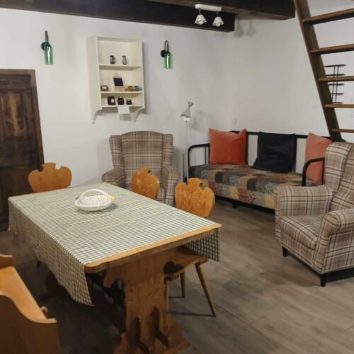 Apartament maisonetă cu grădină cu 1 camera pentru 3 pers. (se poate solicita pat suplimentar)