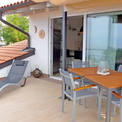 Apartament 2-osobowy z klimatyzacją z widokiem na morze z 1 pomieszczeniem sypialnianym A-21767-a