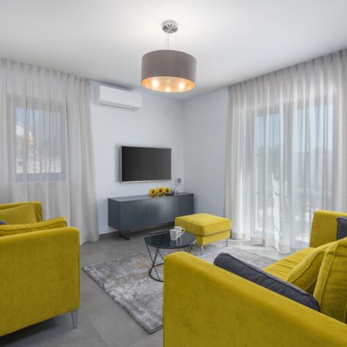 Domek całoroczny 6-osobowy z klimatyzacją z widokiem na ogród