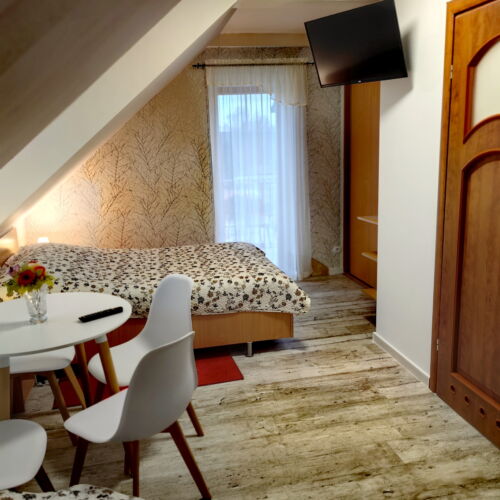 Pokój 4-osobowy z łazienką z widokiem na ogród