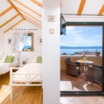 Ferienhaus mit Klimaanlage und Aussicht auf das Meer