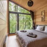 Domek drewniany 4-osobowy cały dom z widokiem na las