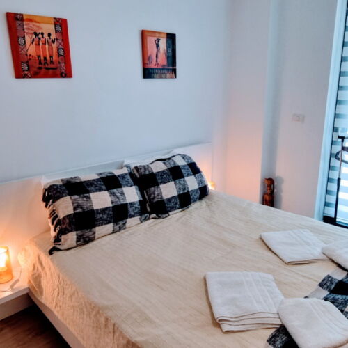 Apartament 4-osobowy Deluxe z tarasem z 2 pomieszczeniami sypialnianymi