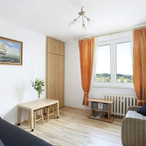 Apartament 3-osobowy z widokiem na morze z widokiem na miasto z 1 pomieszczeniem sypialnianym