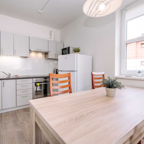 Apartman s terasou pro 4 os. s 1 ložnicí s výhledem do zahrady (s možností přistýlky)