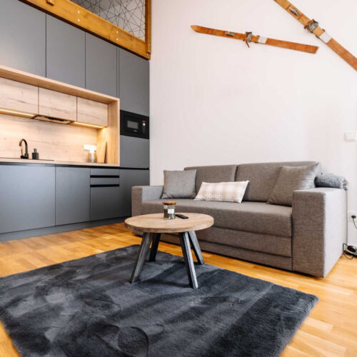 Apartman pro 4 os. s 1 ložnicí s výhledem do zahrady 