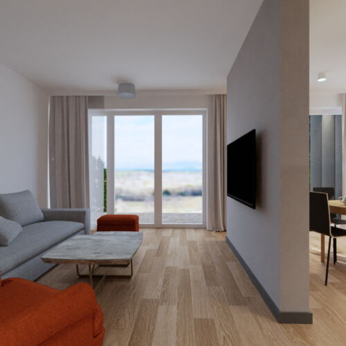 Apartament 2-osobowy na parterze z widokiem na góry