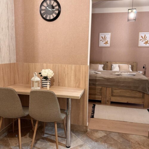 Apartament la parter cu 1 camera pentru 2 pers. (se poate solicita pat suplimentar)