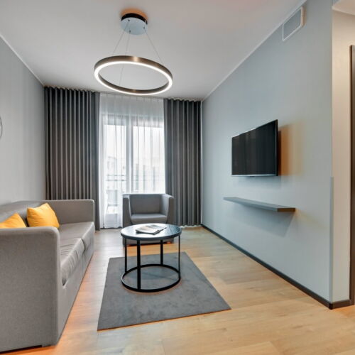 Apartament deluxe studio cu 2 camere pentru 4 pers.