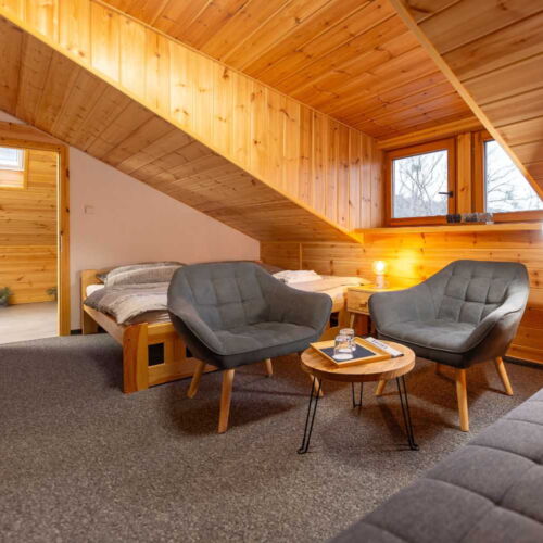 Pokoj s klimatizací se sprchou s manželskou postelí (s možností přistýlky)