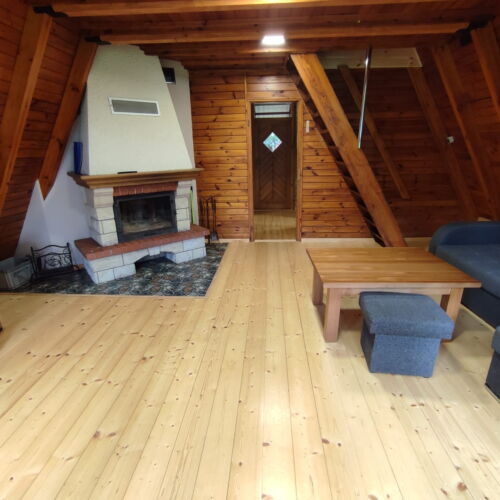 Domek drewniany 5-osobowy cały dom z widokiem na jezioro