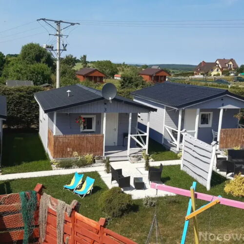 Domek drewniany 6-osobowy z klimatyzacją z dostępem do ogrodu