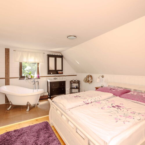 Apartament cu baie cu vedere spre grădină cu 1 camera pentru 4 pers. (se poate solicita pat suplimentar)