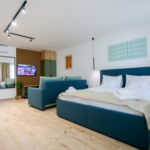 Apartament la parter cu aer condiționat cu 1 camera pentru 4 pers.