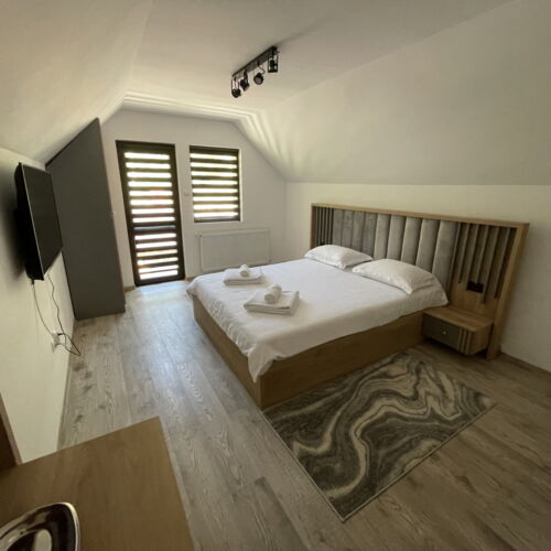 Camera dubla întreaga unitate cu vedere spre pădure