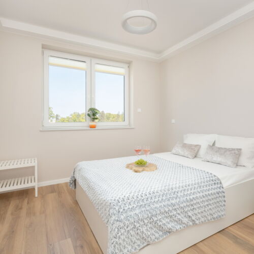 Cały dom 4-osobowy z prysznicem z widokiem na morze