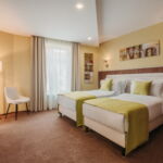 Camera twin la etaj cu vedere spre grădină