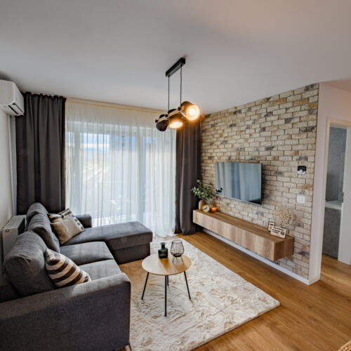 Apartament lux cu vedere spre munte cu 2 camere pentru 4 pers.