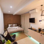 Apartman se sprchou s klimatizací pro 2 os.