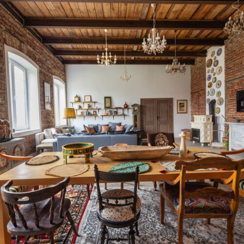 House mit Dusche und Aussicht auf den Garten