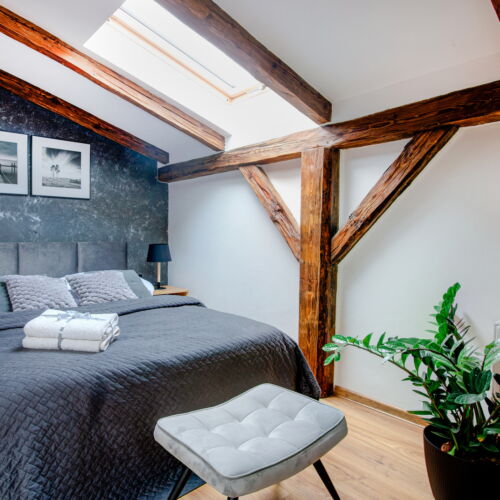 Apartament 2-osobowy na poddaszu z klimatyzacją z 1 pomieszczeniem sypialnianym