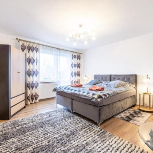 Apartament 4-osobowy z widokiem na góry z widokiem na ogród z 2 pomieszczeniami sypialnianymi