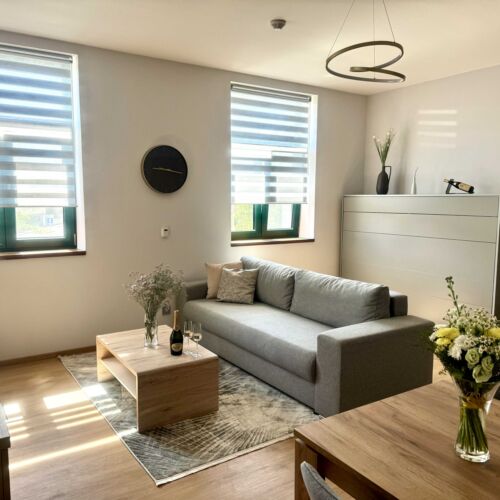 Apartament la etaj cu duș cu 1 camera pentru 2 pers. (se poate solicita pat suplimentar)